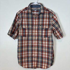 Carhartt Men's pear Snap Plaid Button Down Shirt Medium